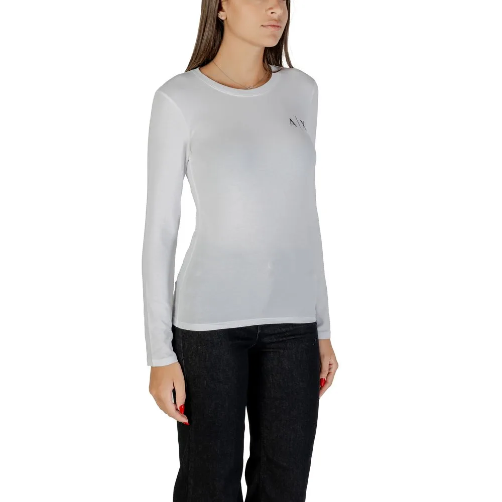 White Cotton Long Sleeve T - Shirt - Image 3