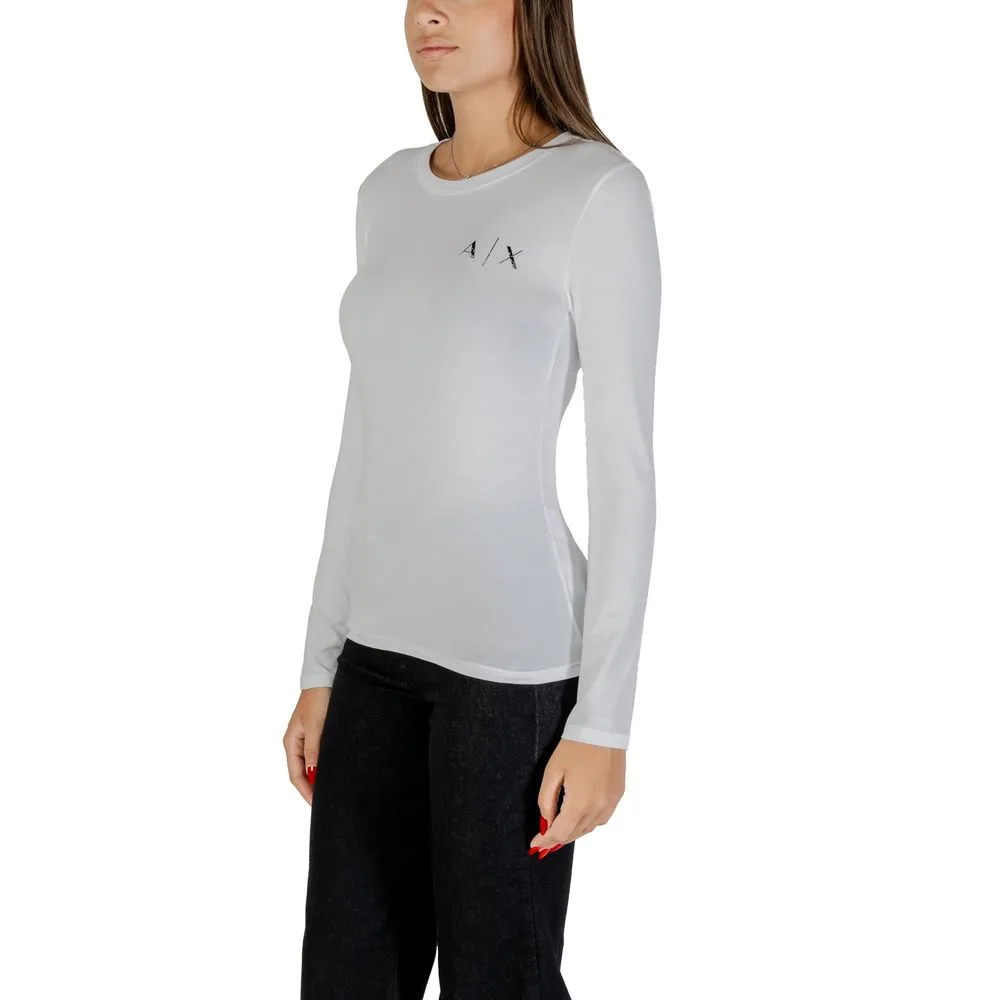 White Cotton Long Sleeve T - Shirt - Image 4