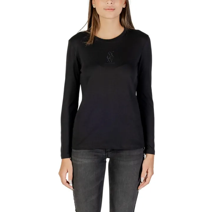 Black Cotton Long Sleeve T - Shirt