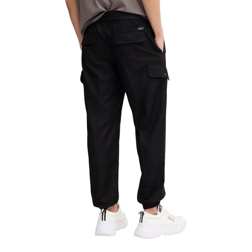 Black Polyester Casual Pants - Image 2