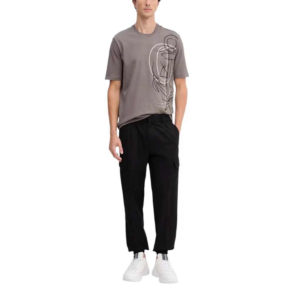 Black Polyester Casual Pants - Image 3