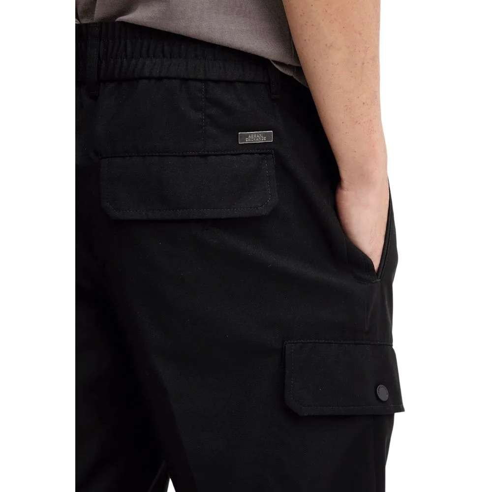 Black Polyester Casual Pants - Image 4