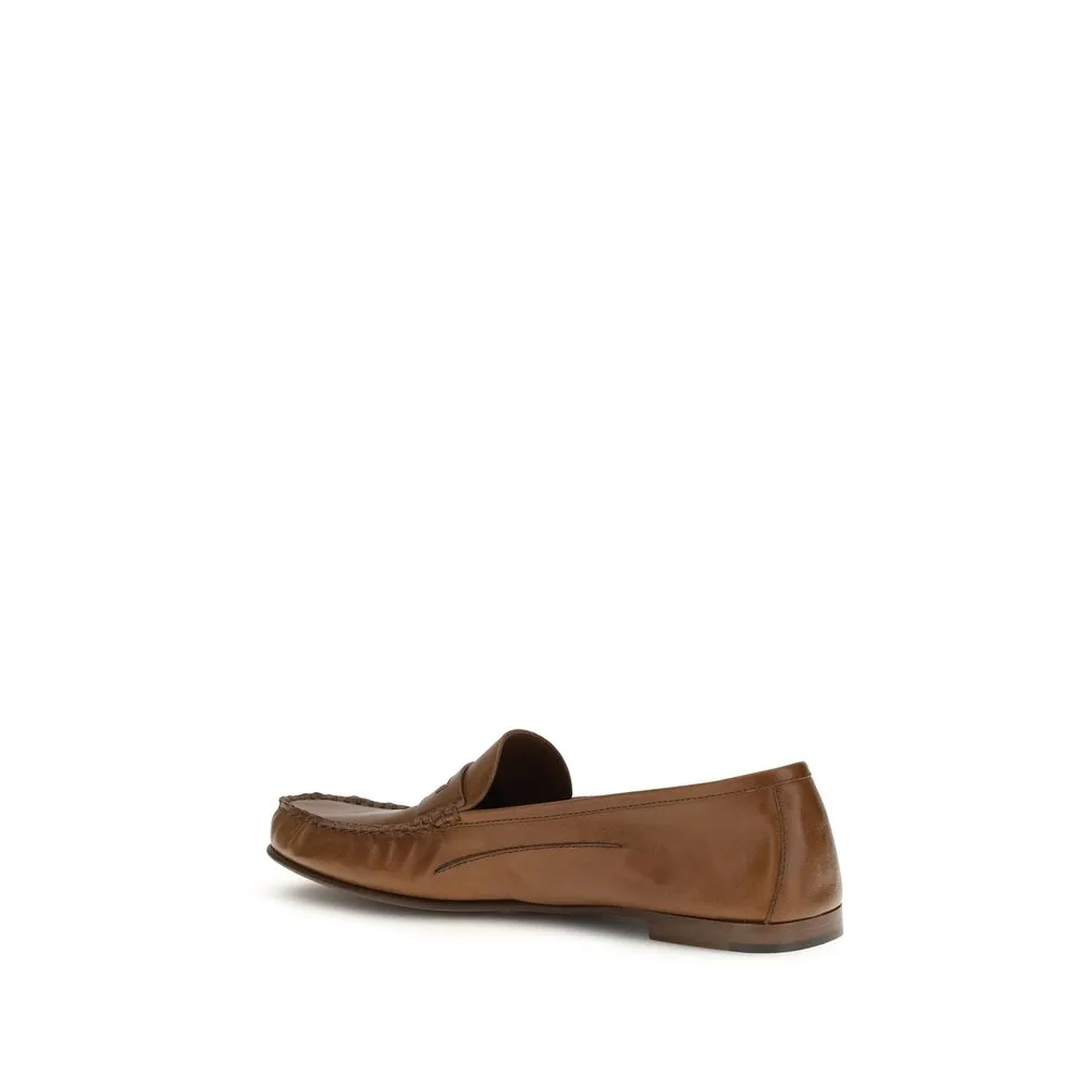 Brown Calf Leather Bos Taurus Slip - On Loafers - Image 3