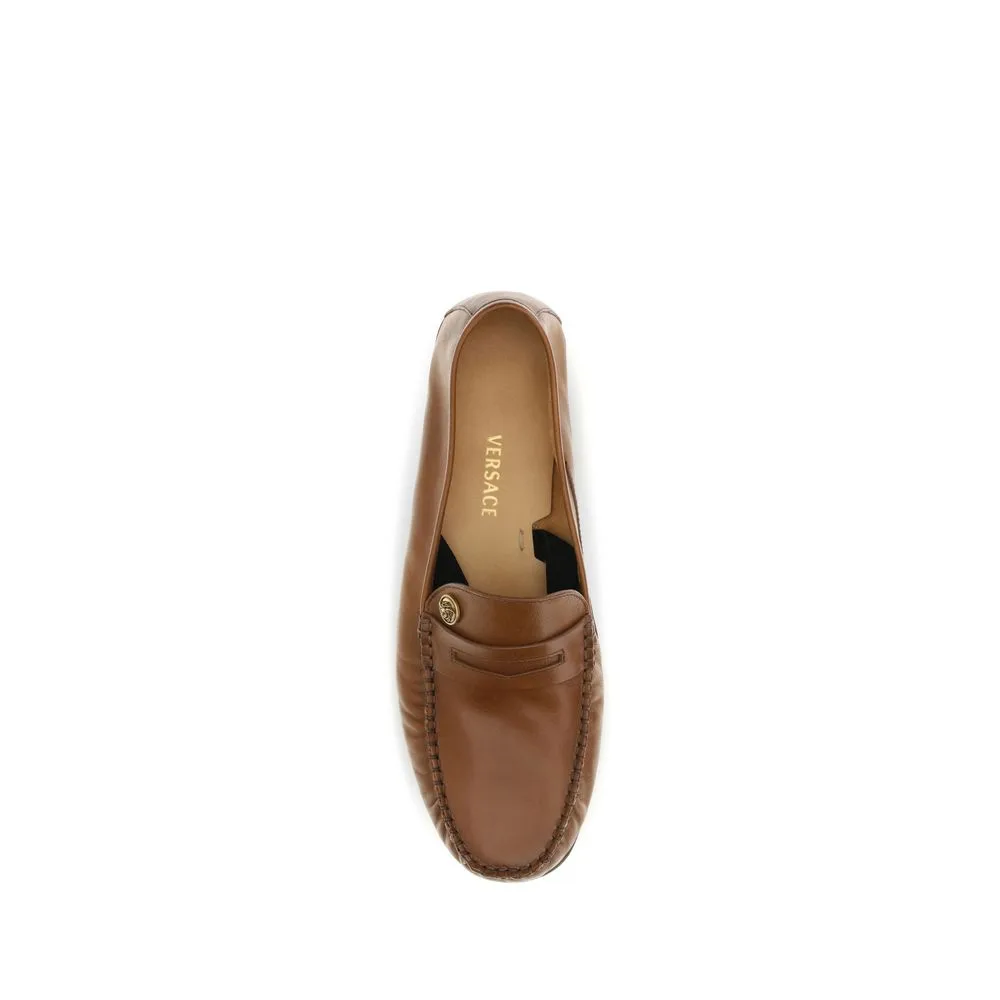 Brown Calf Leather Bos Taurus Slip - On Loafers - Image 4