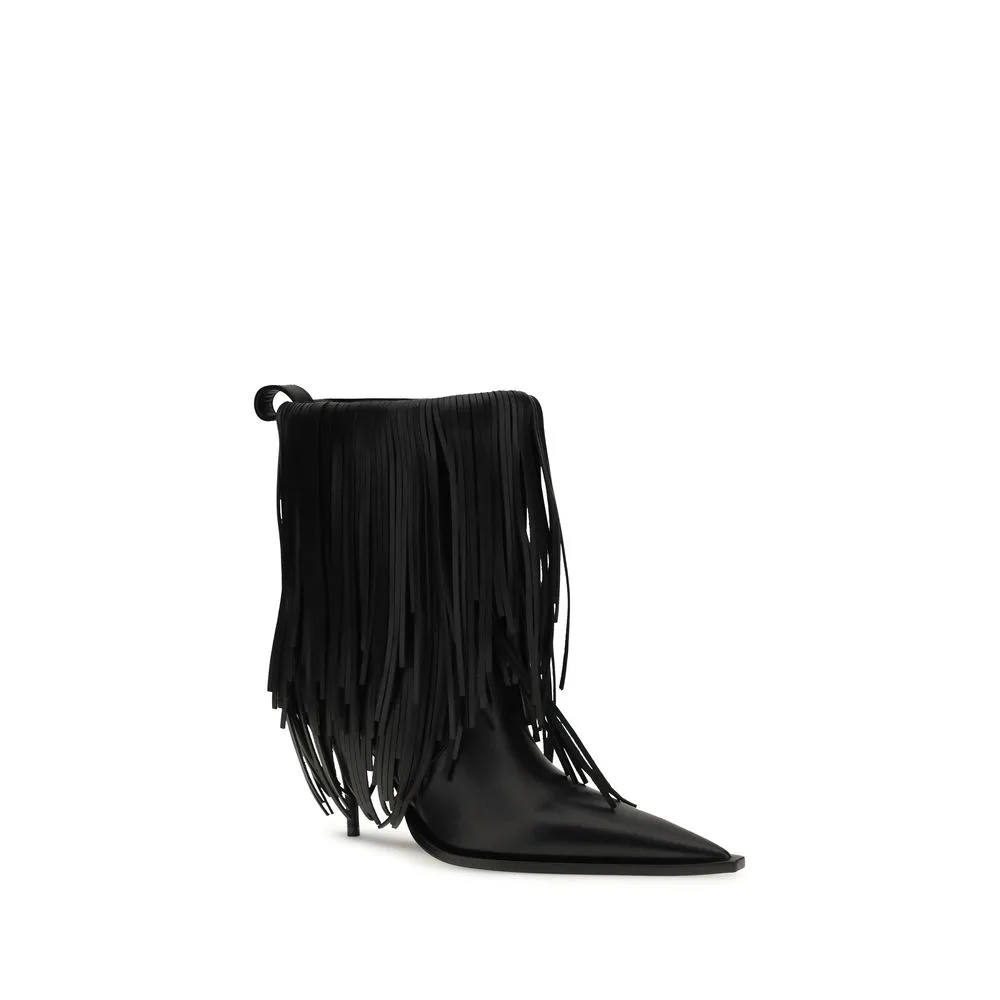 Black Calf Leather Bos Taurus Ankle Boots - Image 2