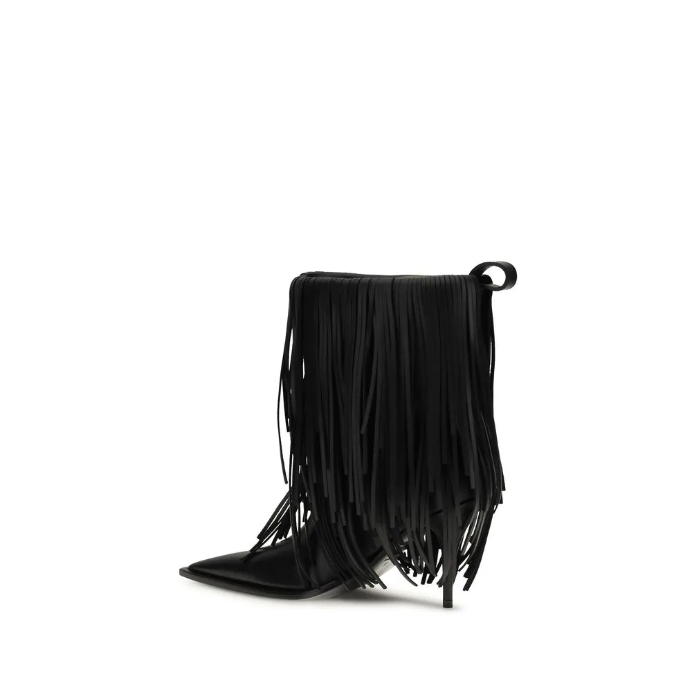 Black Calf Leather Bos Taurus Ankle Boots - Image 3