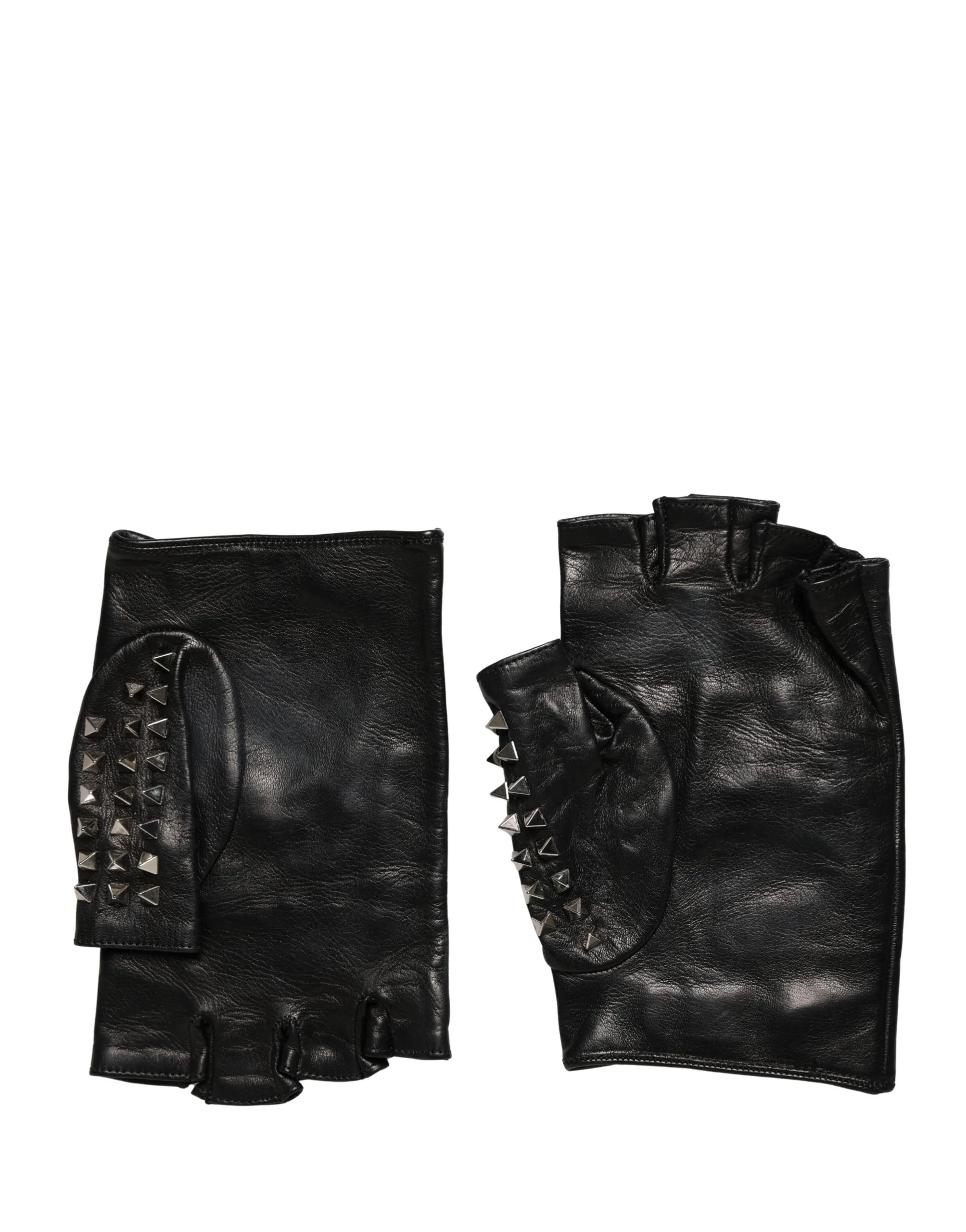 Black Embellished Wrist Length Mitten Women Gloves - Image 2