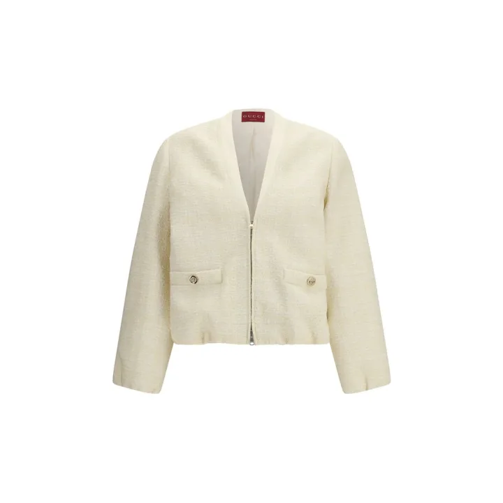 Beige Cotton Full - Length Jacket