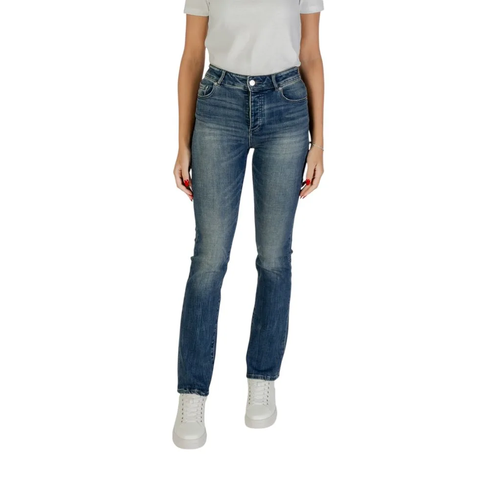 Blue Cotton Skinny Jeans