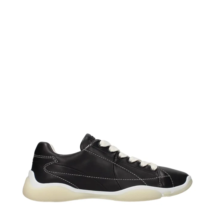 Black Leather Sneakers