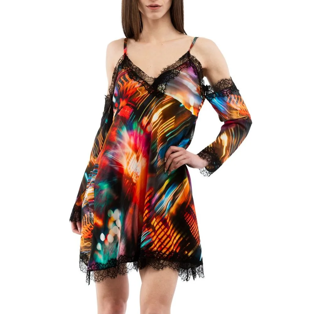 Gray Viscose Cocktail Dress - Image 2