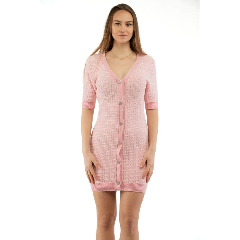 Multicolor Viscose Casual Dress — Pink