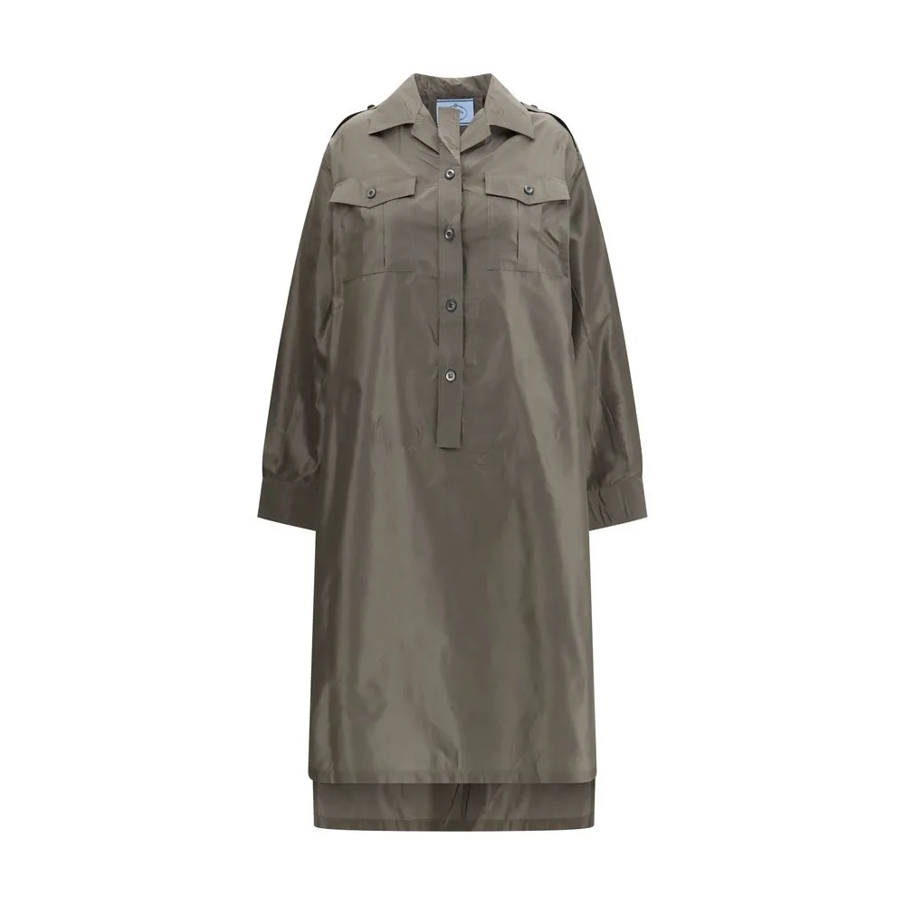 Bicolor Silk Casual Dress