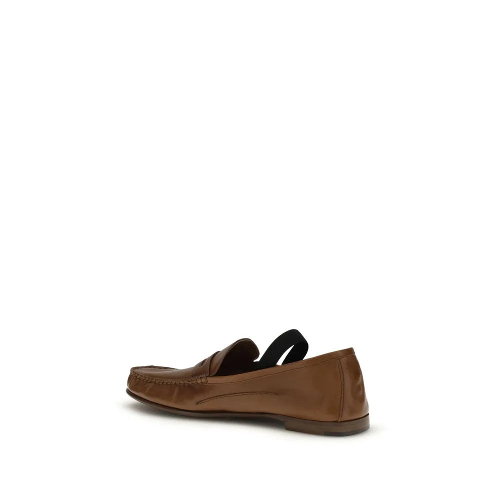 Brown Lamb Ovis Aries Slip - On Loafers - Image 3