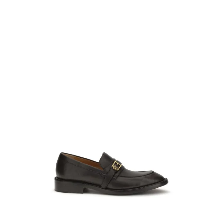 Black Calf Leather Bos Taurus Slip - On Loafers