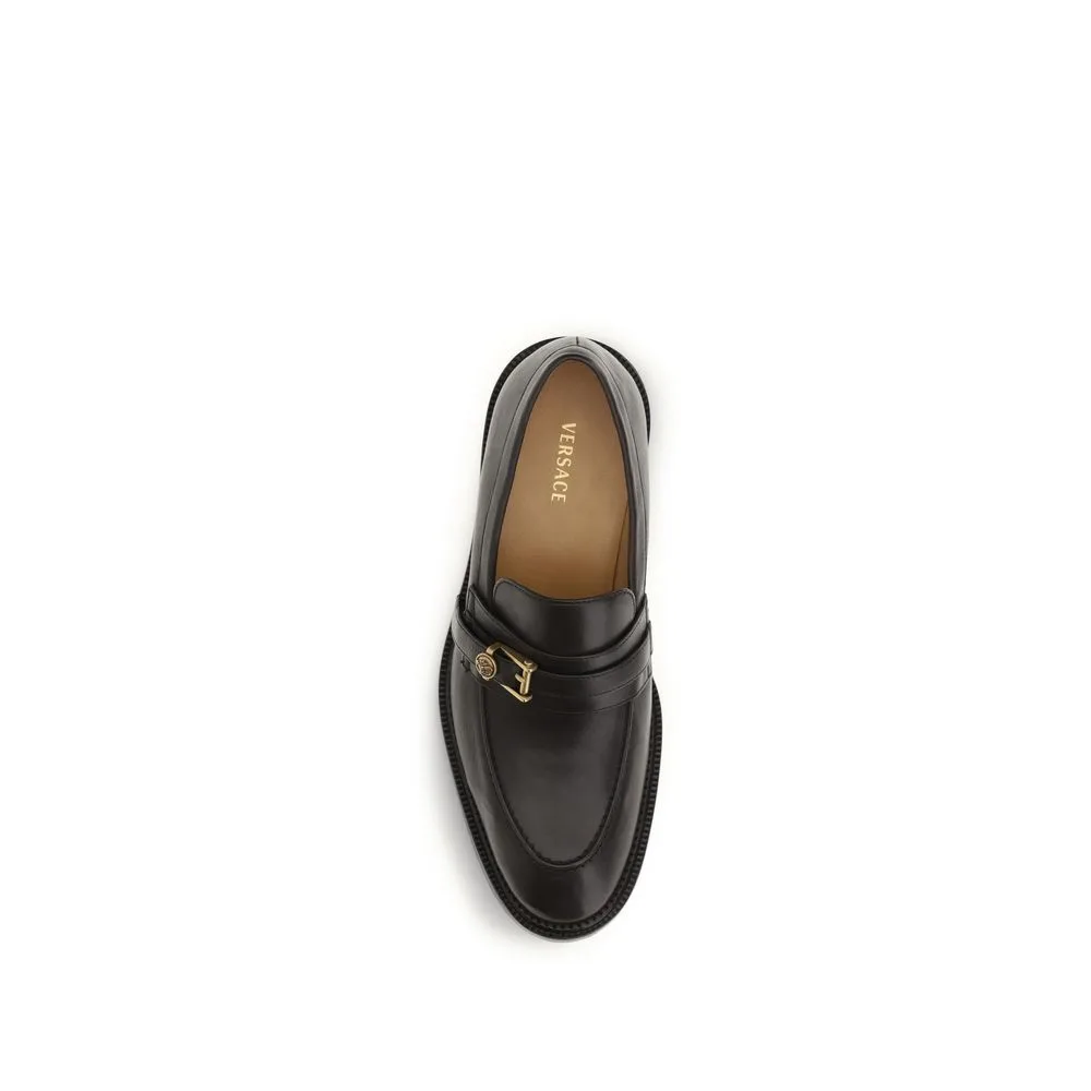 Black Calf Leather Bos Taurus Slip - On Loafers - Image 4