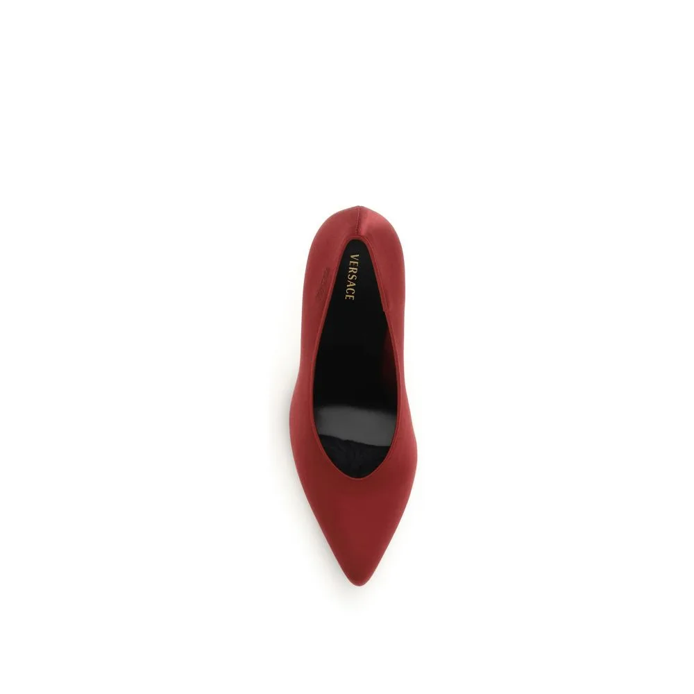 Red Viscose High Heel Pumps - Image 4