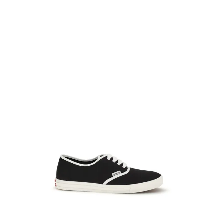 Black Cotton Athletic Sneakers