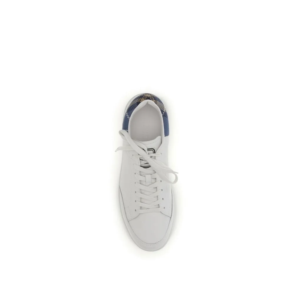 White Calf Leather Bos Taurus Low Top Sneakers - Image 4
