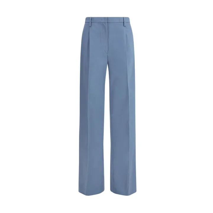 Blue Cotton Chino Pants