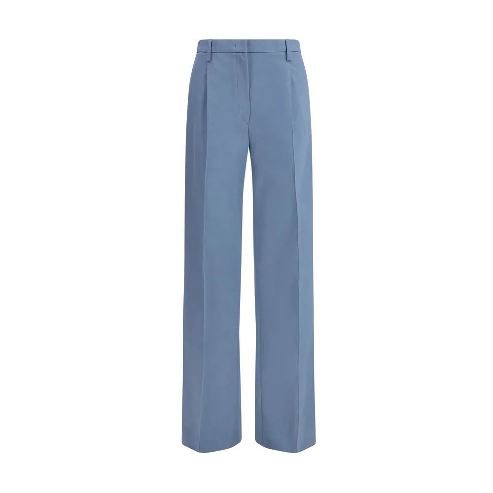 Blue Cotton Chino Pants
