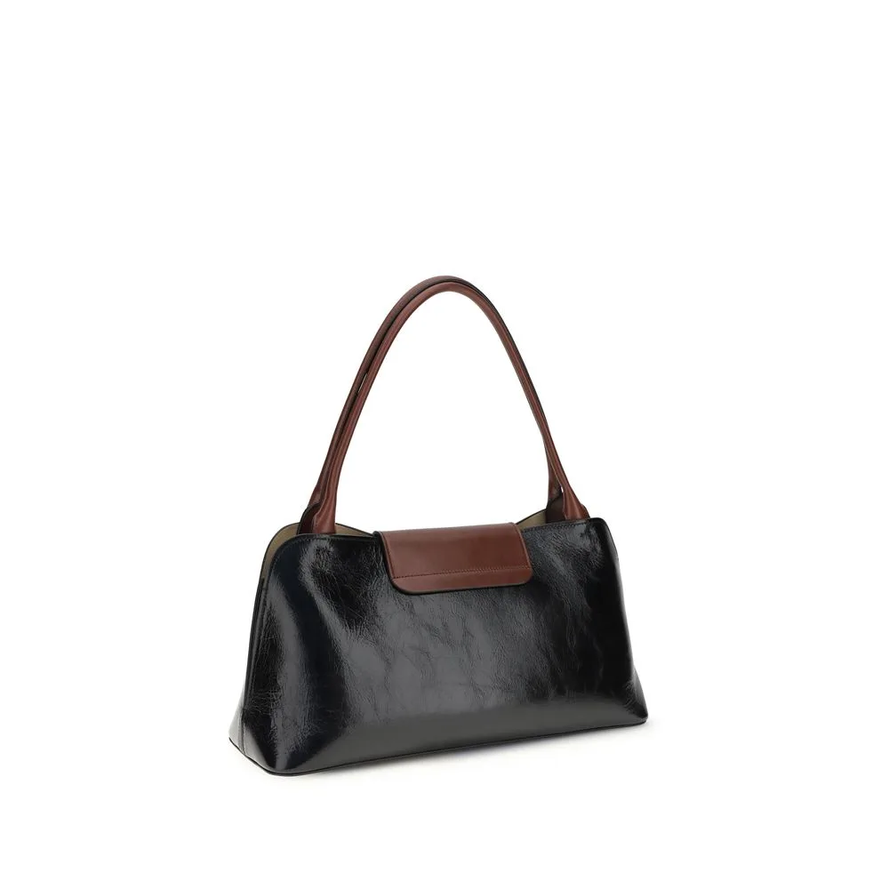 Black Calf Leather Bos Taurus Shoulder Bag - Image 3