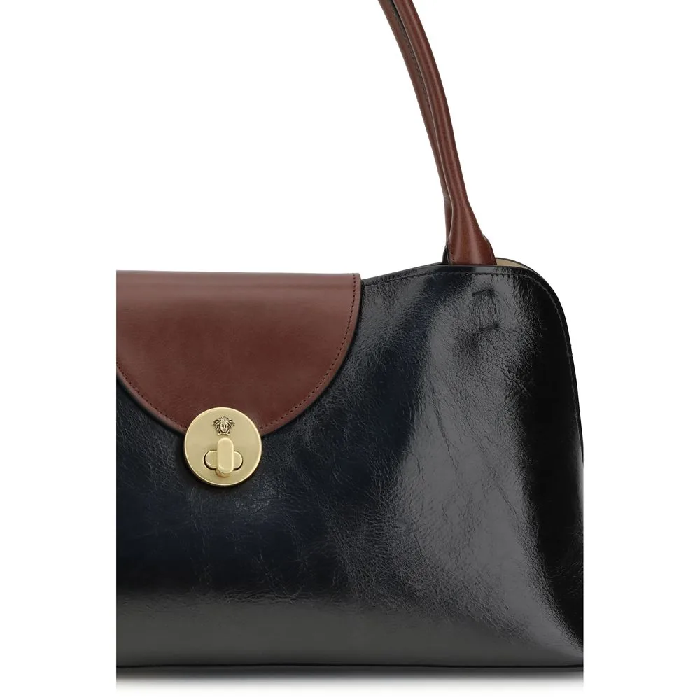 Black Calf Leather Bos Taurus Shoulder Bag - Image 4