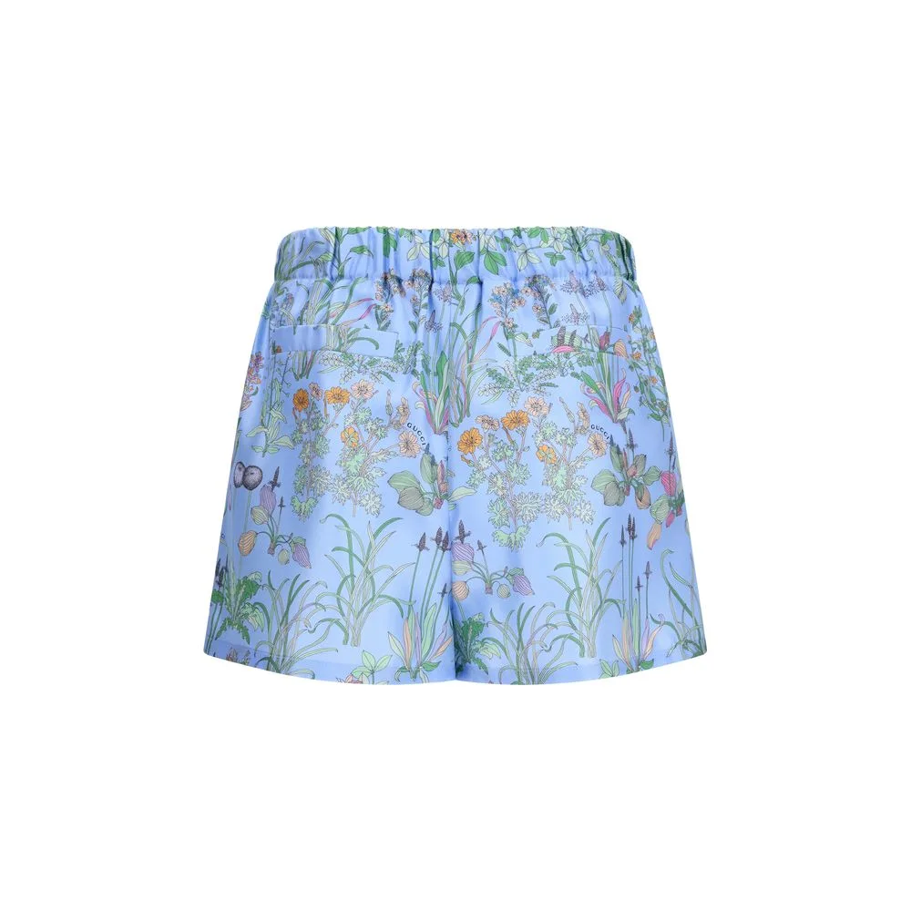 Blue Silk Bermuda Shorts - Image 2
