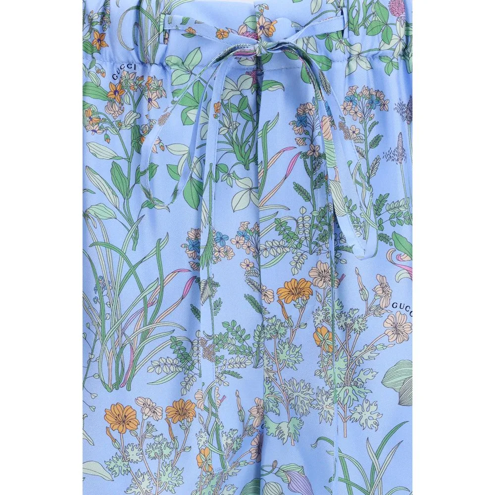 Blue Silk Bermuda Shorts - Image 3