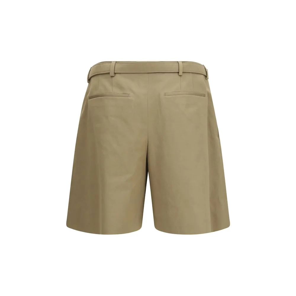 Beige Cotton Bermuda Shorts - Image 2
