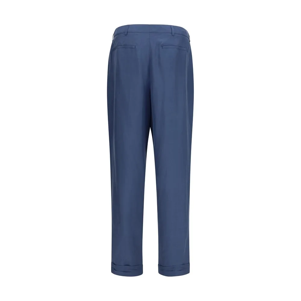 Blue Silk Dress Pants - Image 2
