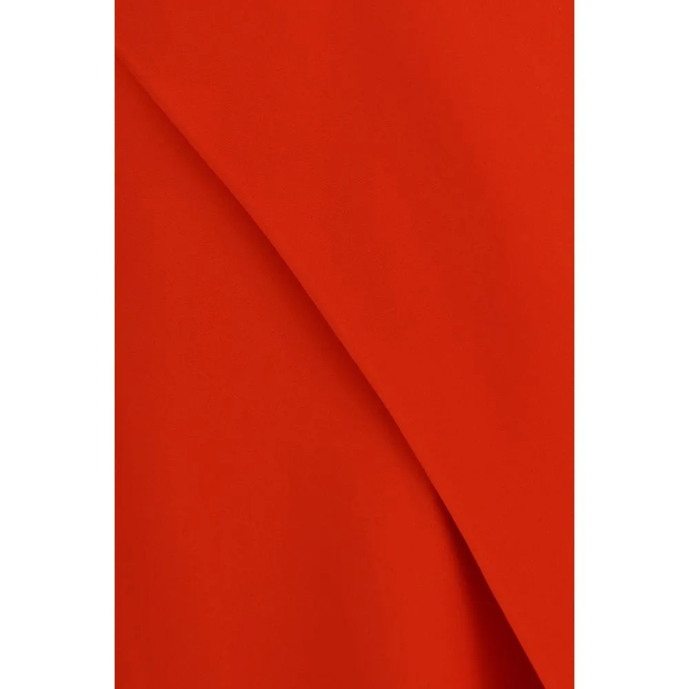 Red Silk Casual Dress - Image 3
