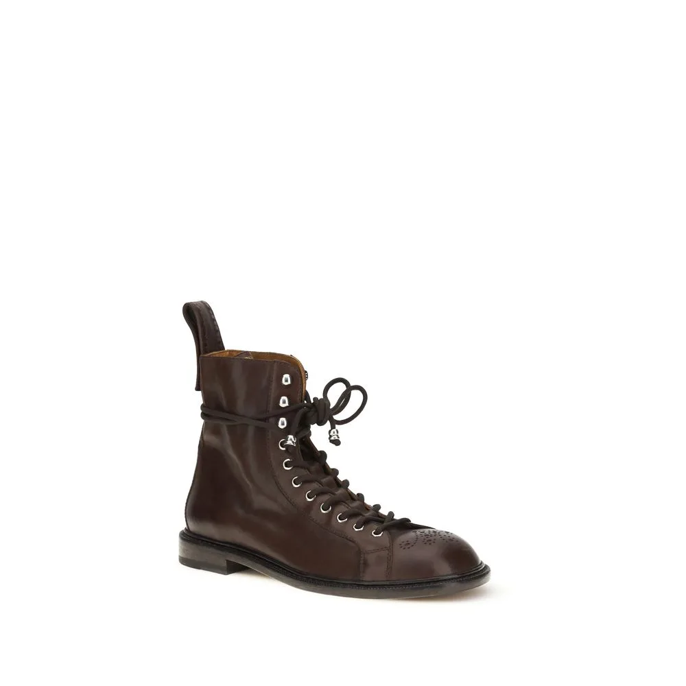 Brown Calf Leather Bos Taurus Lace - Up Boots - Image 2