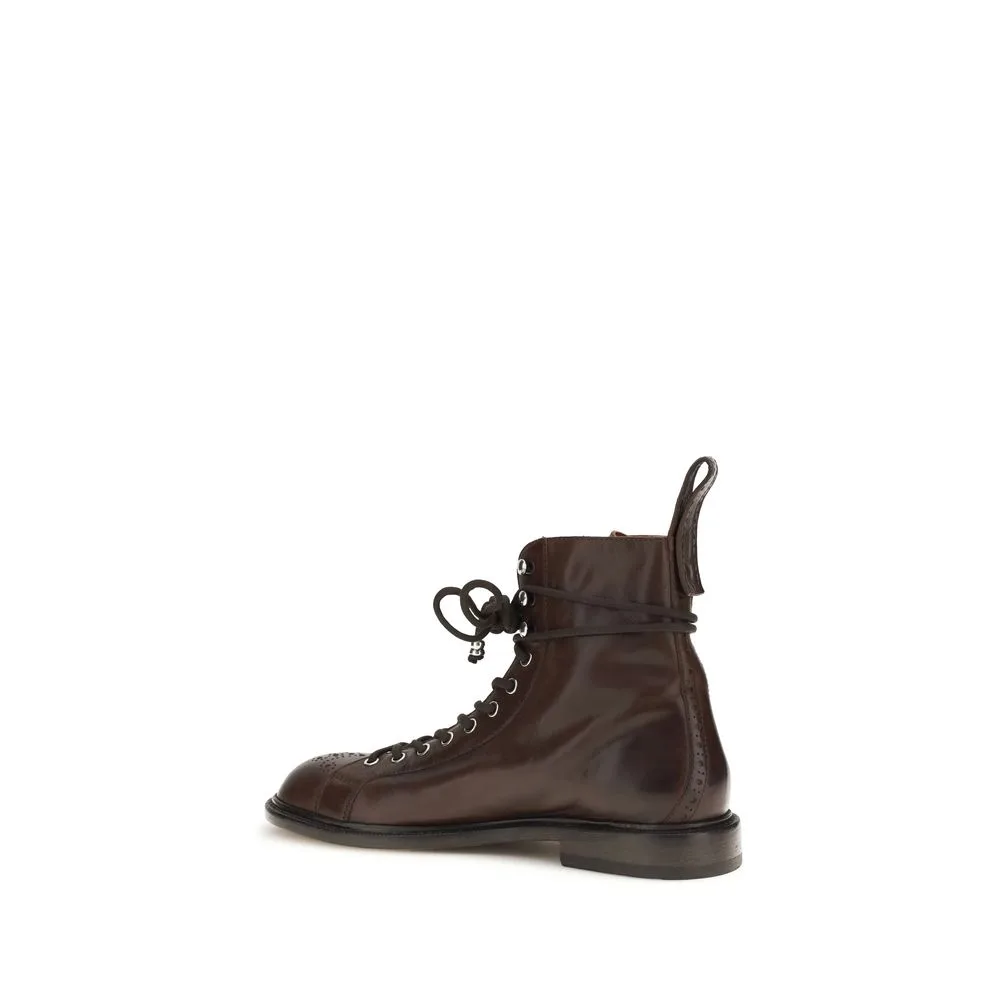 Brown Calf Leather Bos Taurus Lace - Up Boots - Image 3