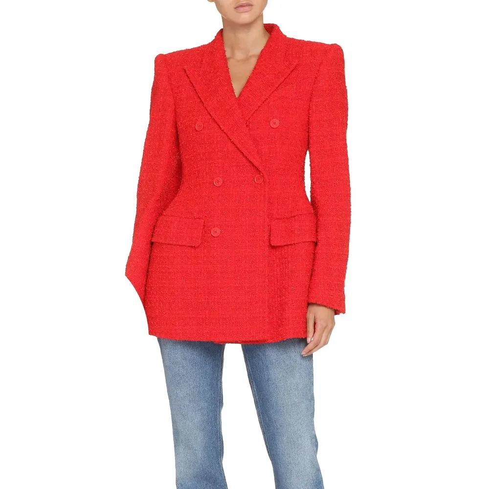 Red Cotton Blazer - Image 2