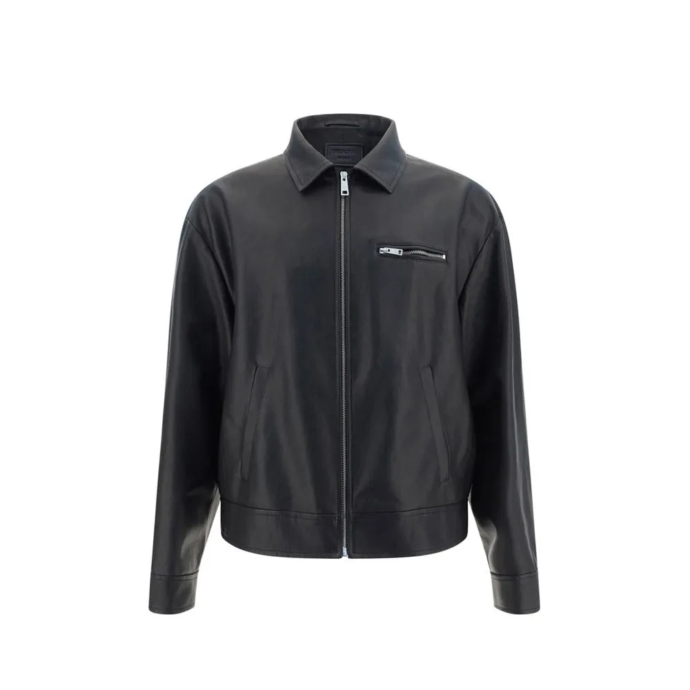 Black Lamb Leather Leather Jacket