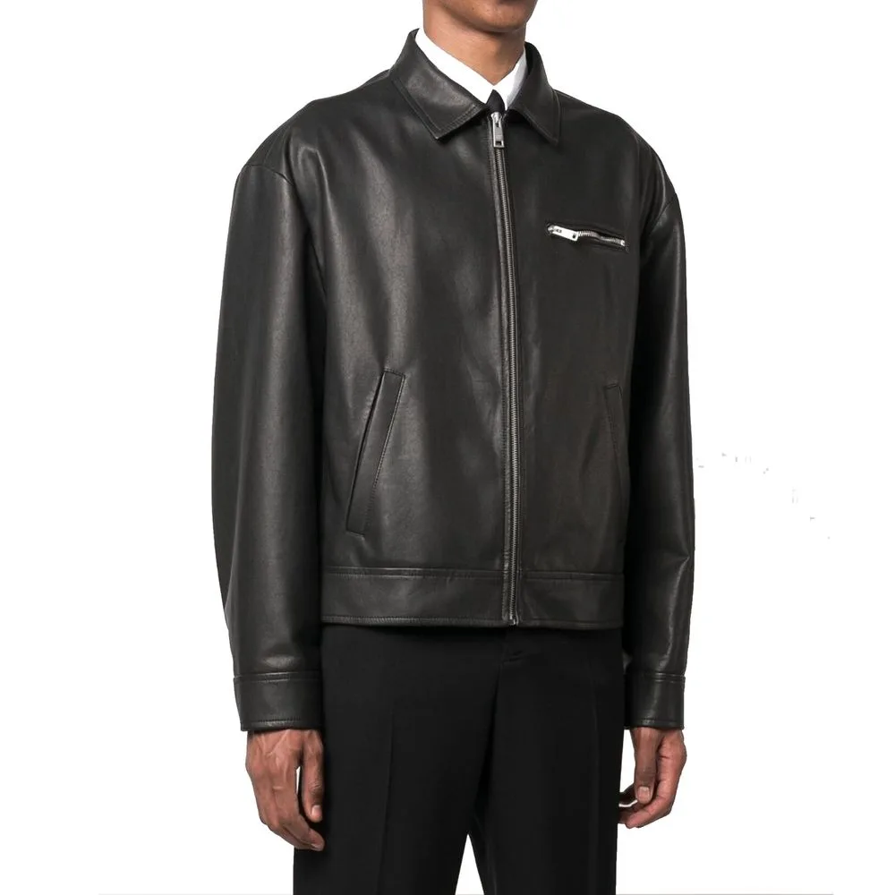 Black Lamb Leather Leather Jacket - Image 2