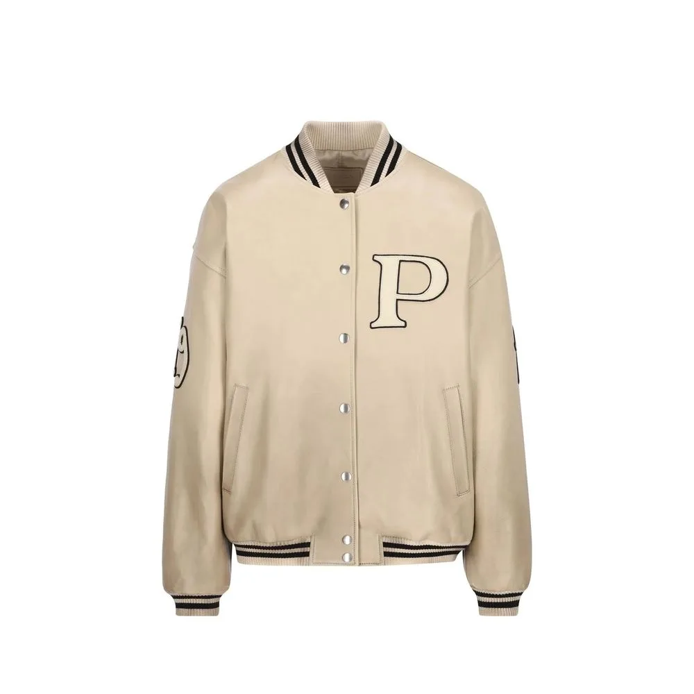 Beige Calfskin Bomber