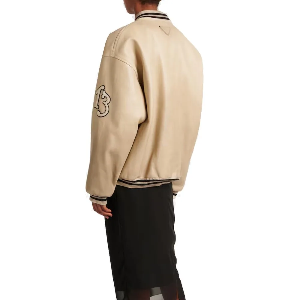 Beige Calfskin Bomber - Image 2