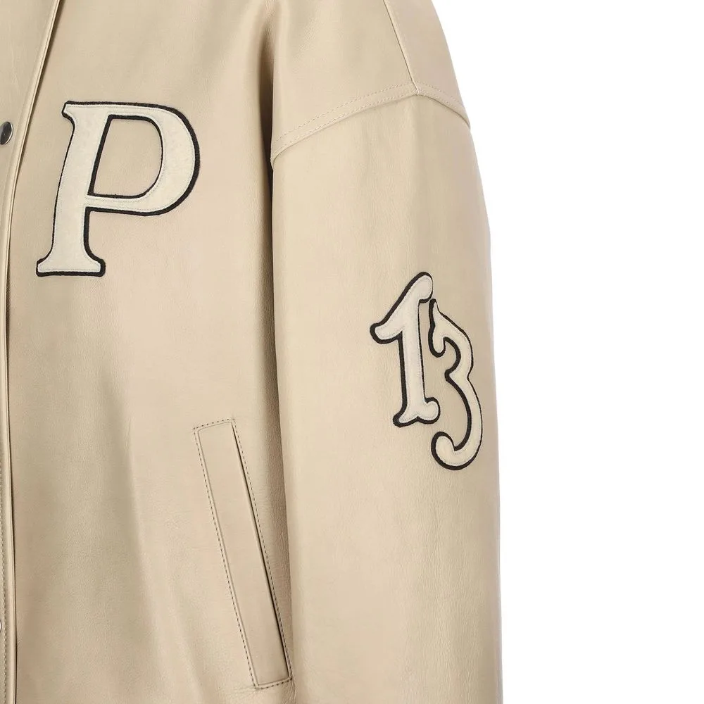 Beige Calfskin Bomber - Image 3