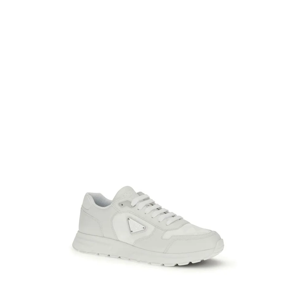 White Recycled Polyamide Athletic Sneakers - Image 2