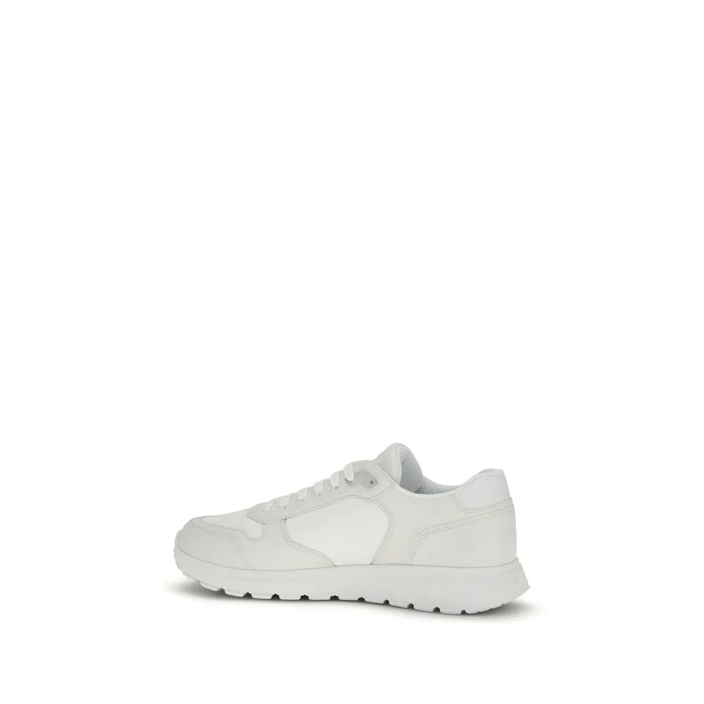 White Recycled Polyamide Athletic Sneakers - Image 3