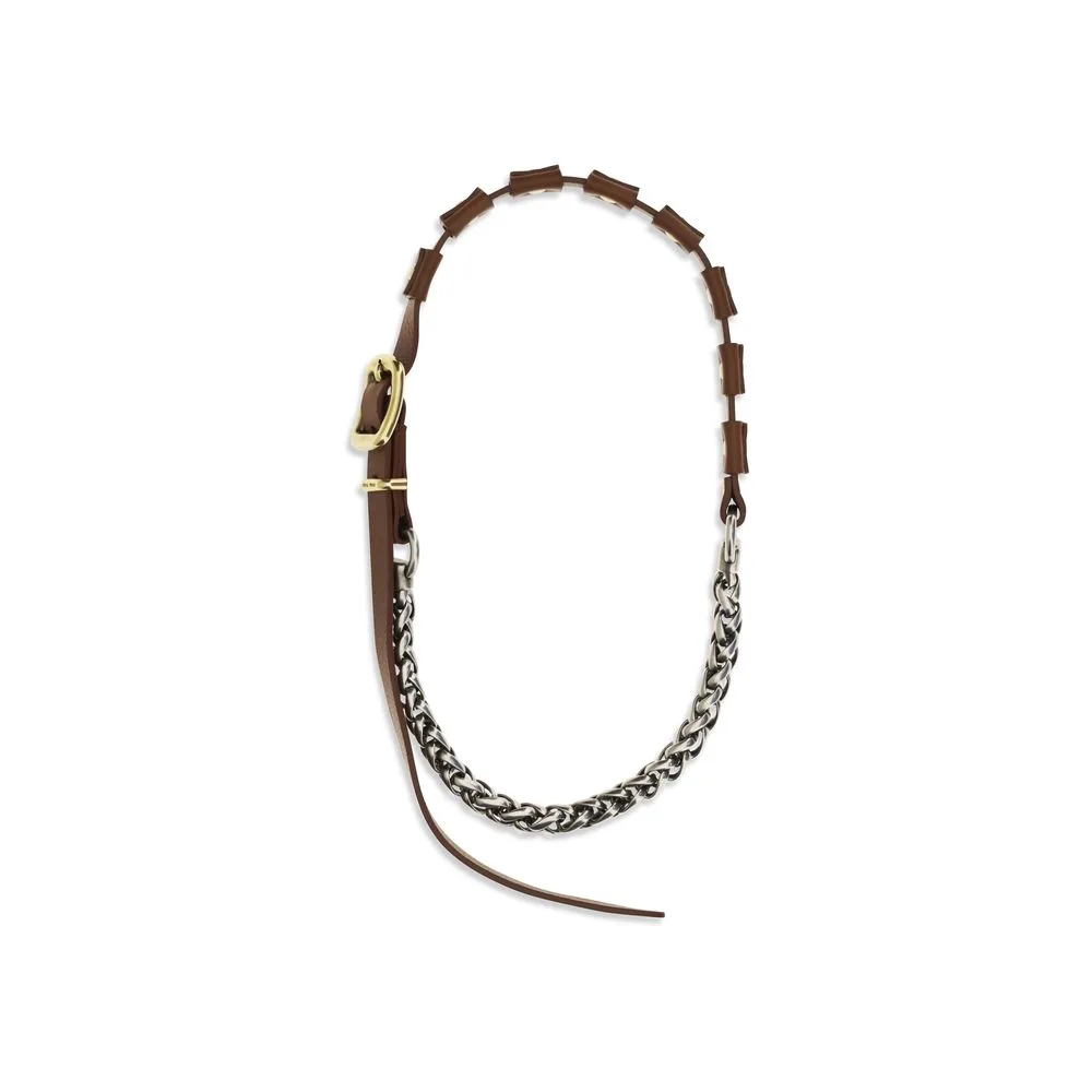 Brown Calf Leather Bos Taurus Necklace - Image 2