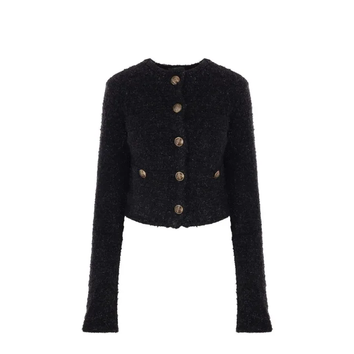 Black Cotton Cardigan