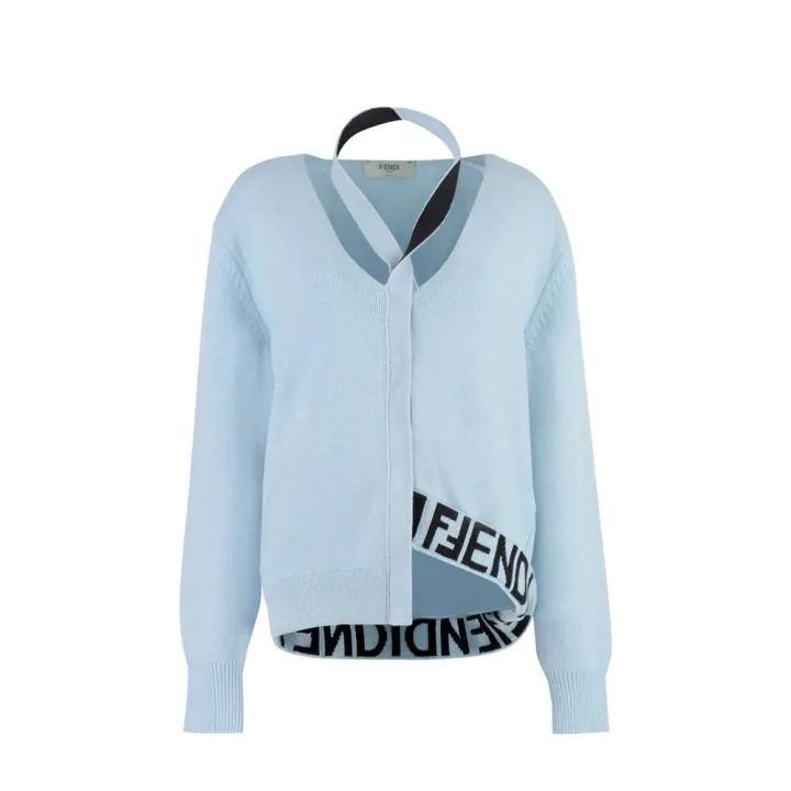 Blue Cashmere Cardigan