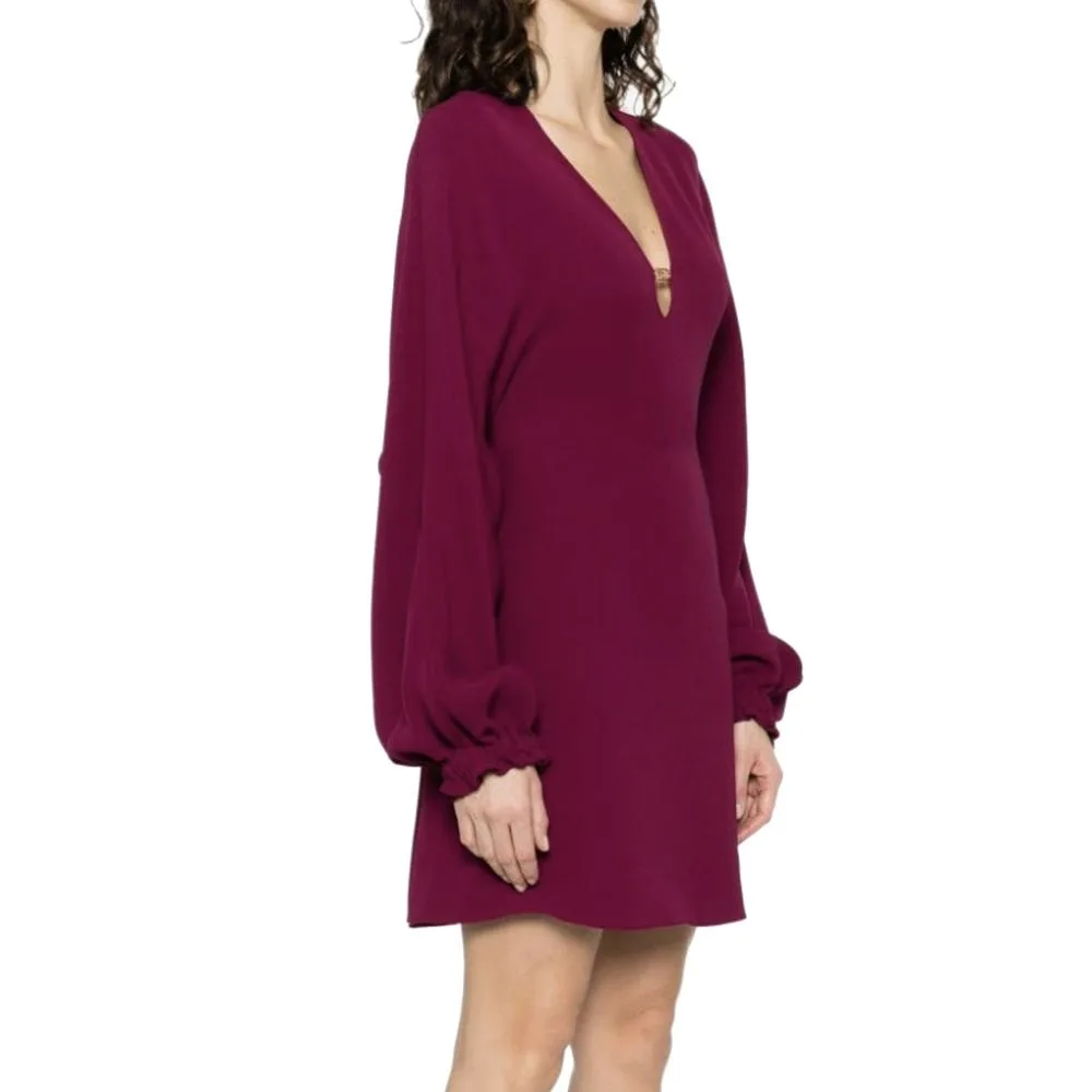 Purple Silk Casual Dress - Image 2