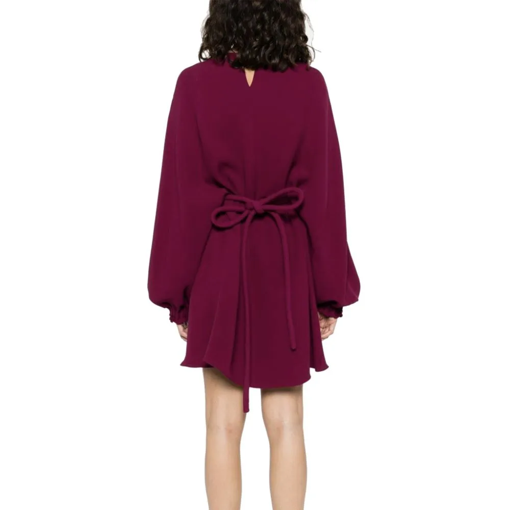 Purple Silk Casual Dress - Image 3