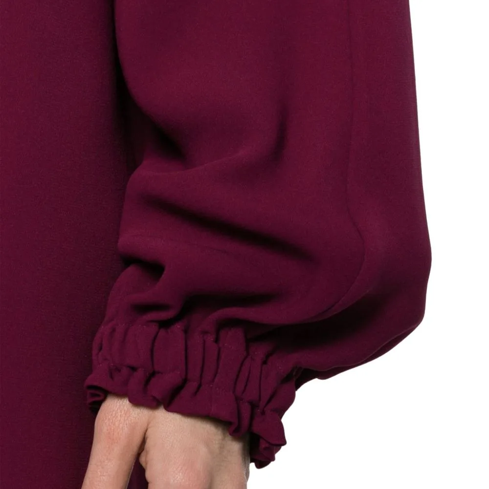 Purple Silk Casual Dress - Image 4