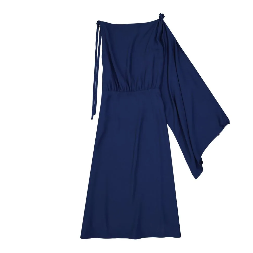 Blue Acetate Cocktail Dress - Image 2