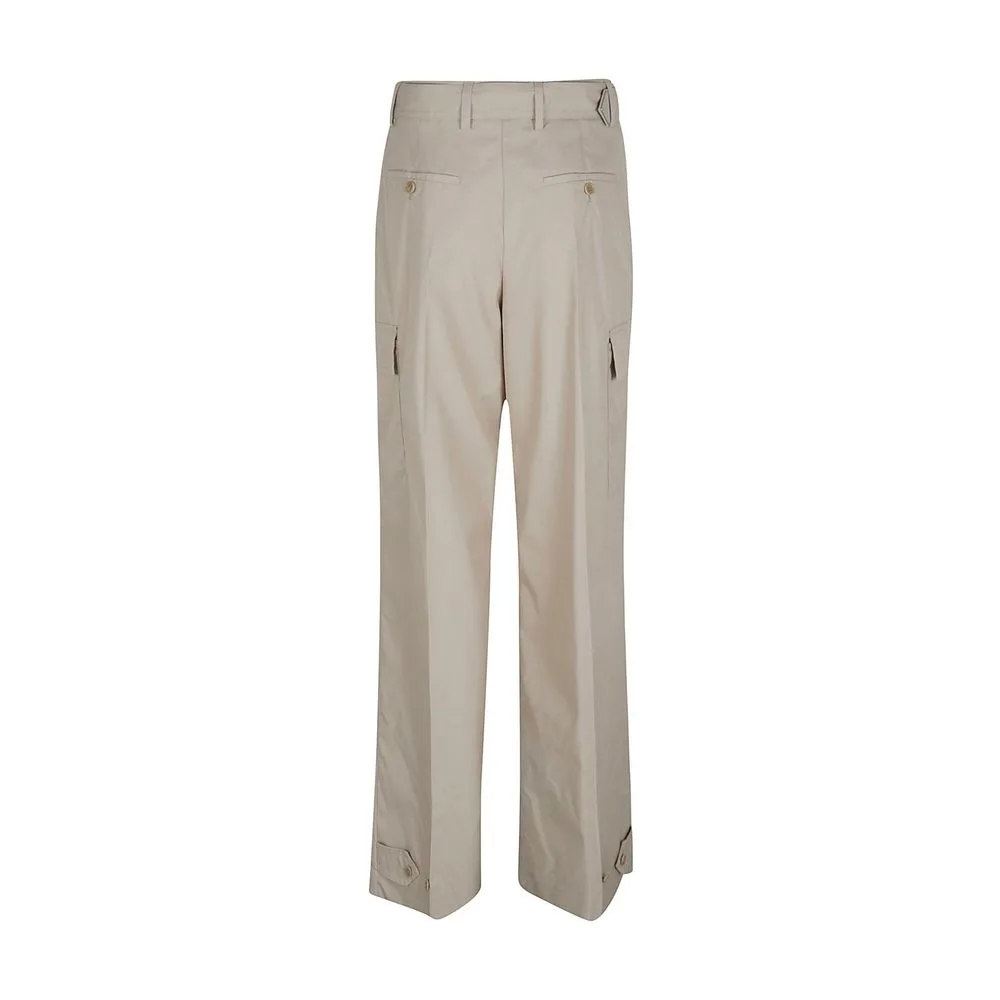 Beige Cotton Cargo Pants - Image 2